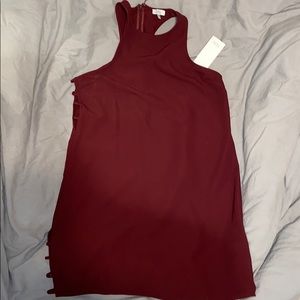 NWT Maroon Dress with Cutouts